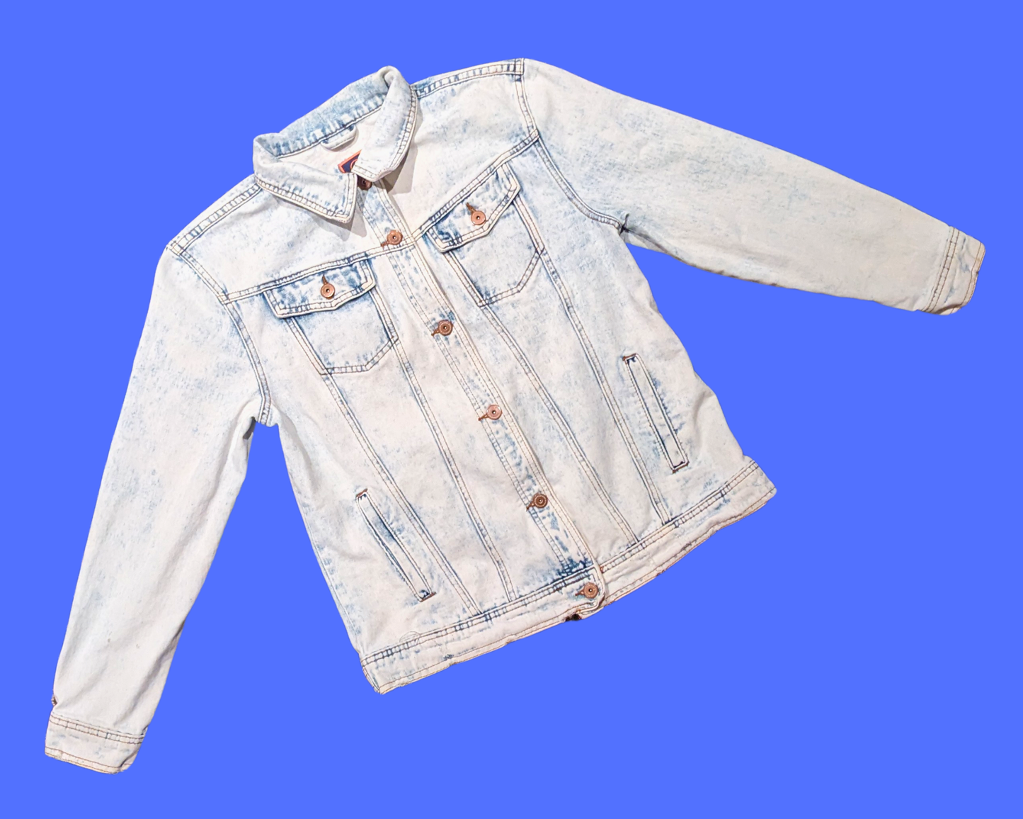 Y2K Boom Boom Jeans, Not Your Girl, Pop-Art Denim Jacket Size S