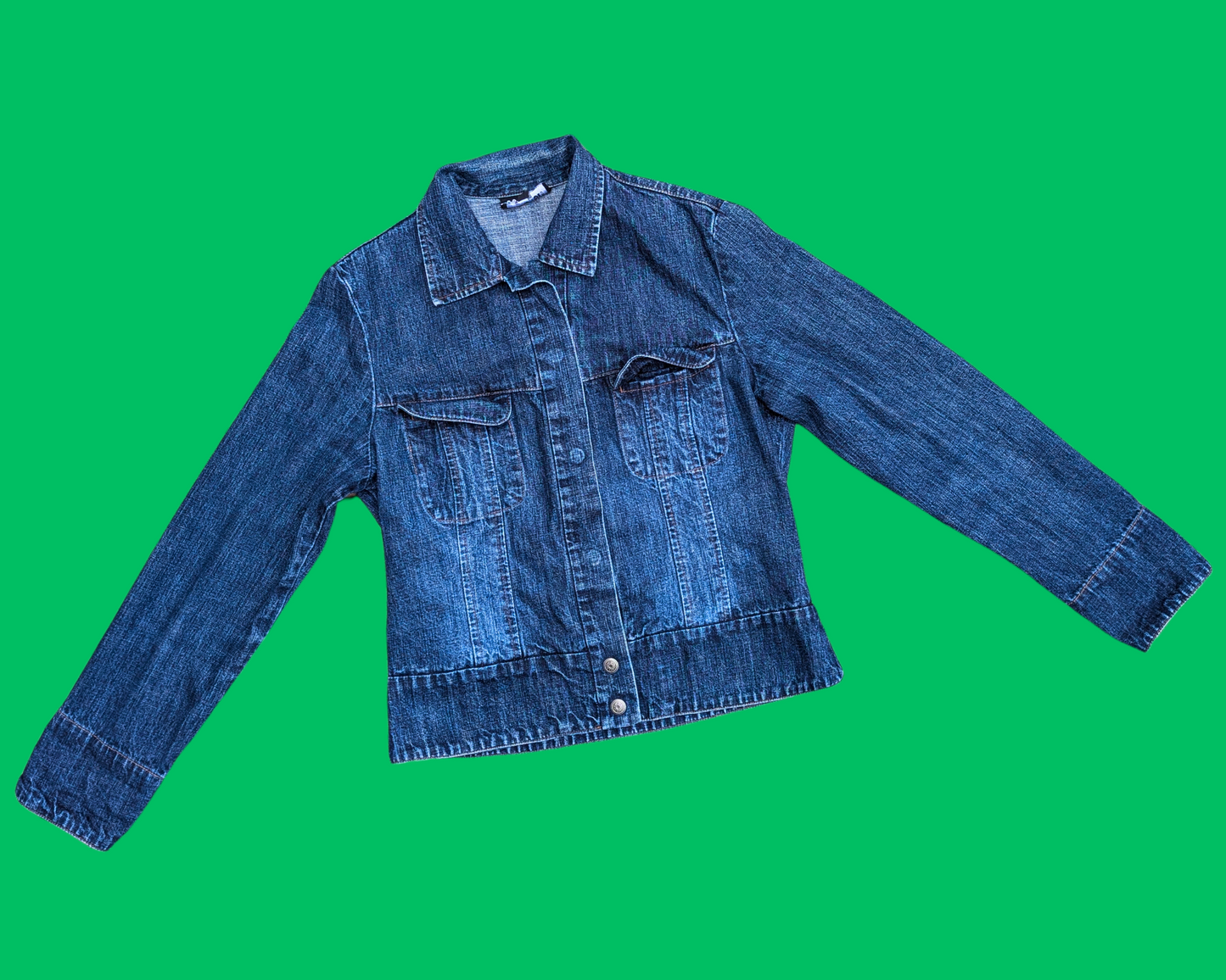 Veste en jean Abbey Road des Beatles, fabriquée à la main et recyclée, taille M
