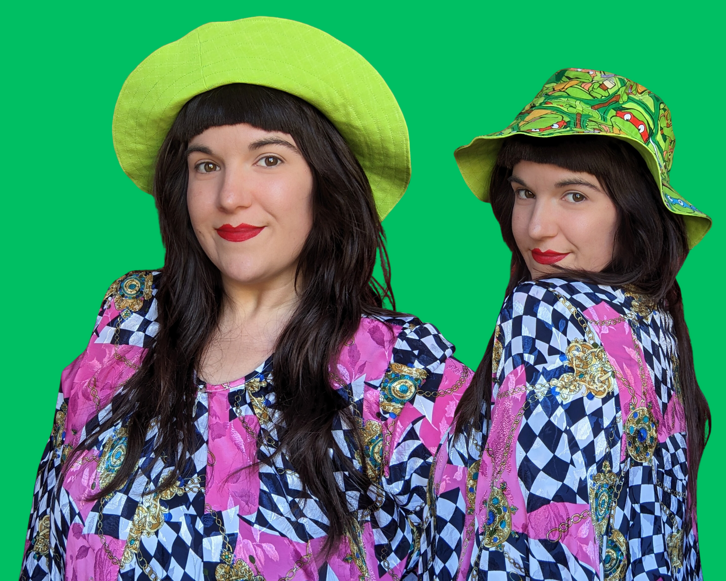 Chapeaux de seau fabriqués sur commande fabriqués à partir de tissus vintage et de chutes de draps pour adolescents/adultes