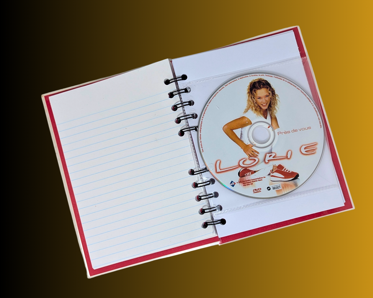 Lorie, Près de Vous DVD Movie Notebook