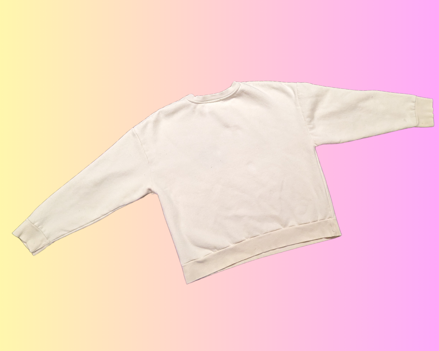 Y2K Embroidered Face, Picasso Inspired Crewneck Size M