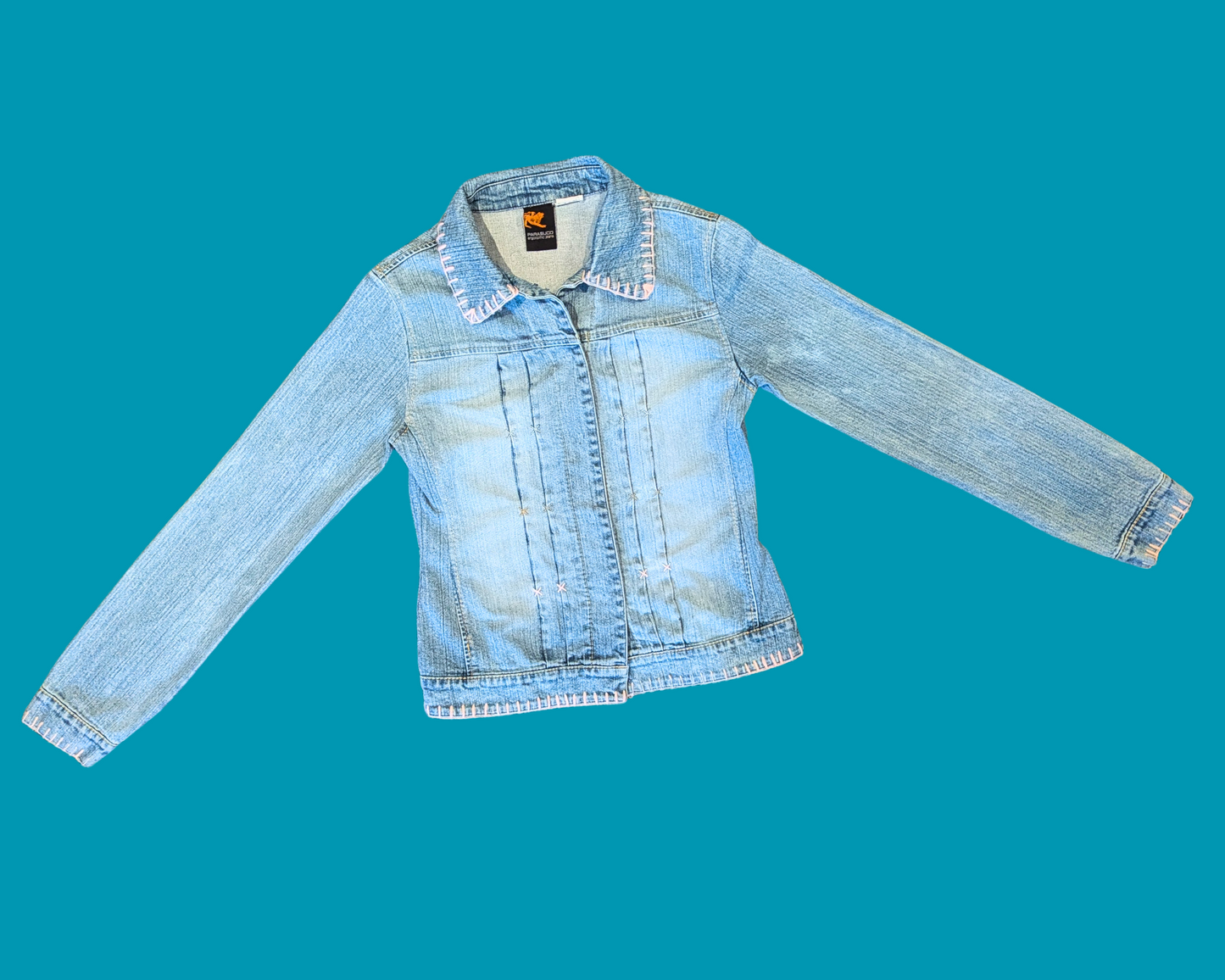 Veste en jean Parasuco Vincent Van Gogh faite à la main et recyclée, taille S