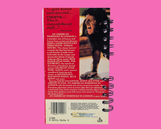 An American Werewolf in London VHS Movie Notebook
