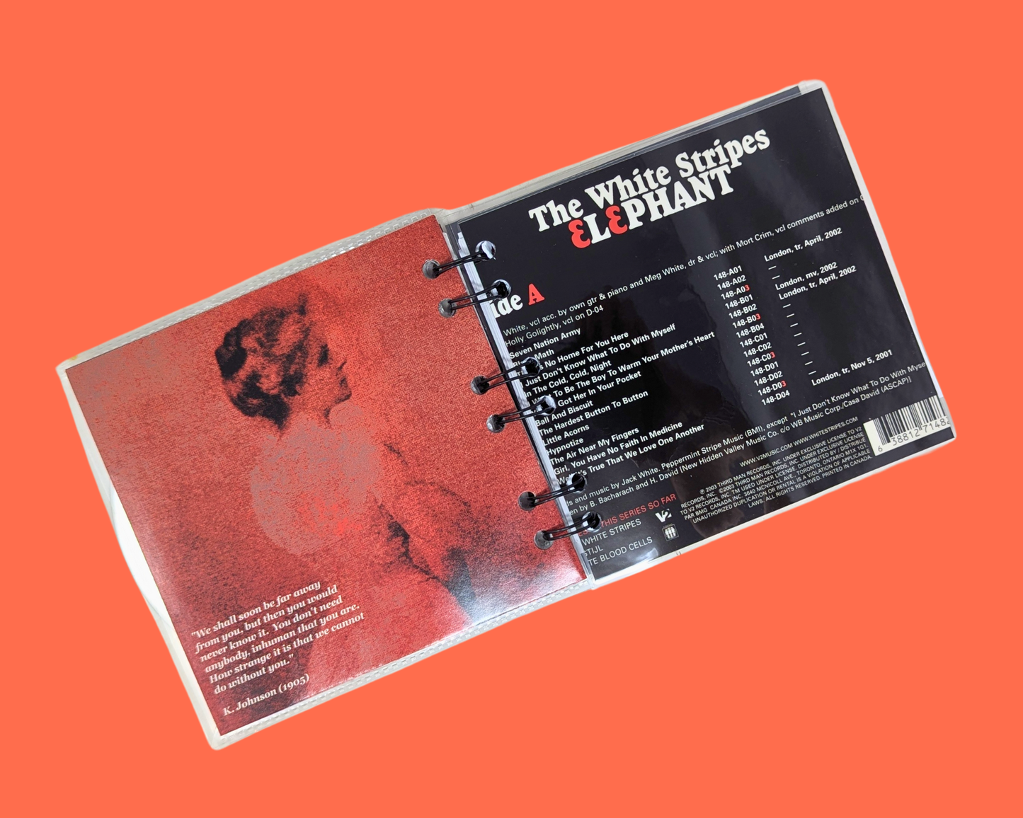 The White Stripes, Elephant CD Notebook