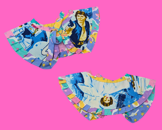 Collier pèlerin Star Wars réversible, fait main et recyclé, avec volant