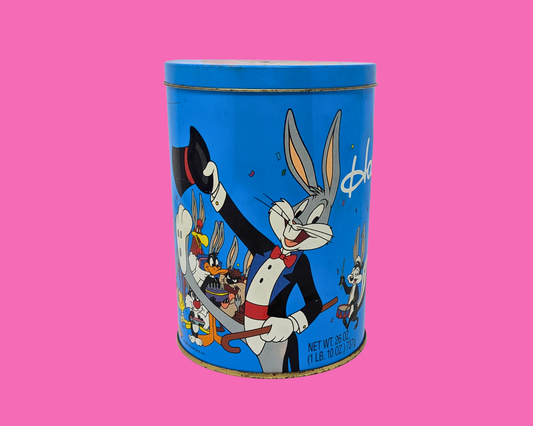 Boîte en métal vintage des années 1980 pour le 50e anniversaire de Bugs