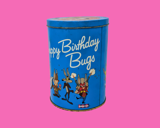Boîte en métal vintage des années 1980 pour le 50e anniversaire de Bugs
