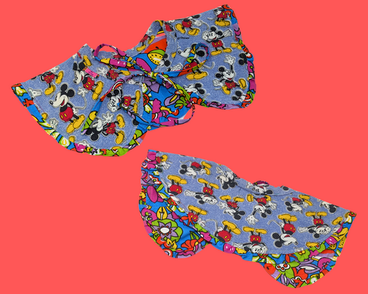 Collier Disney Mickey Mouse Pilgrim réversible fait main, recyclé et avec volant