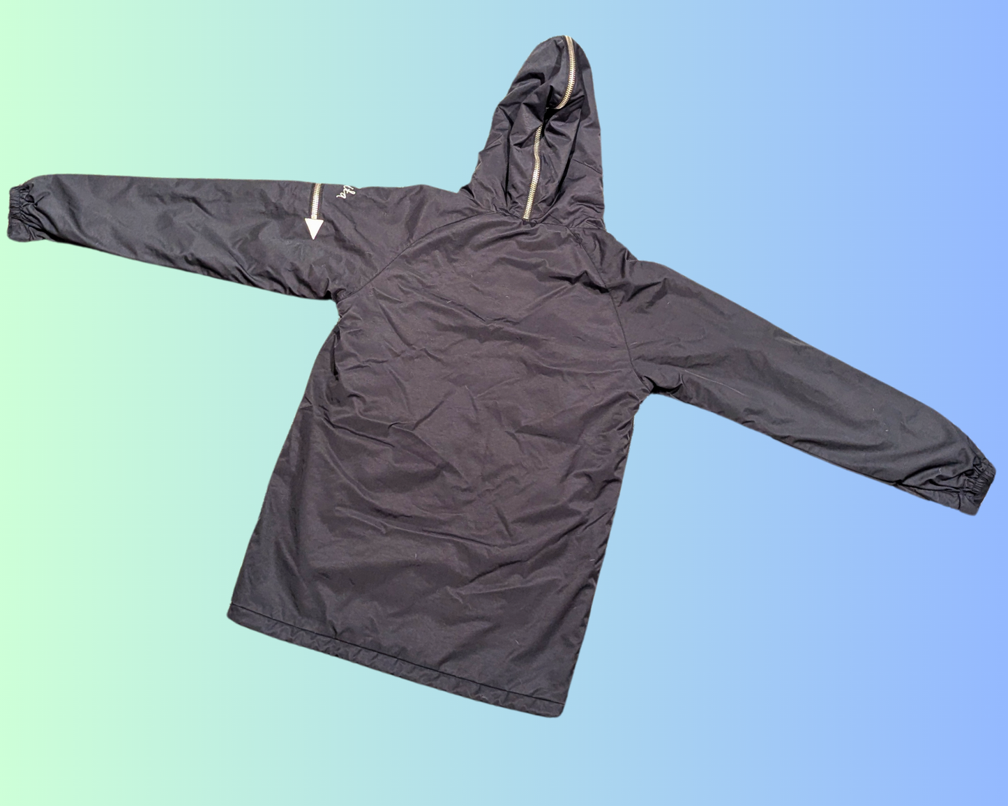 Y2K Black Windbreaker Jacket Size S