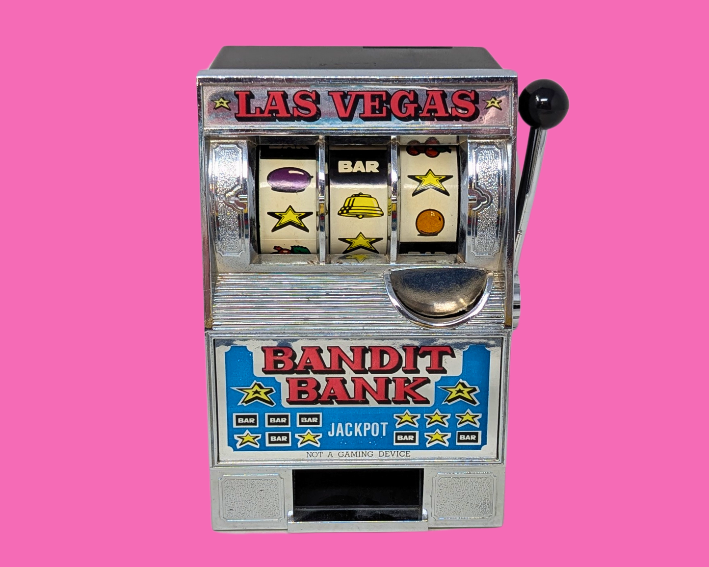 Mini-machine à sous à jackpot style Las Vegas Bandi Bank des années 1980