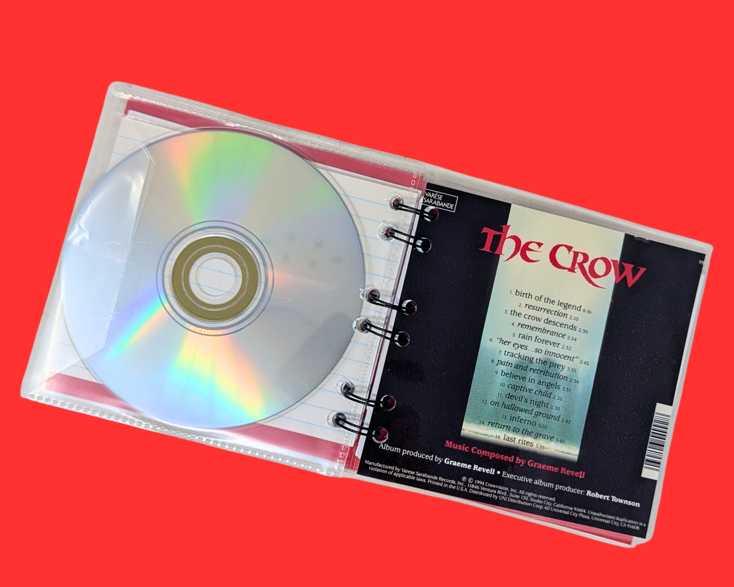 The Crow Soundtrack CD Notebook
