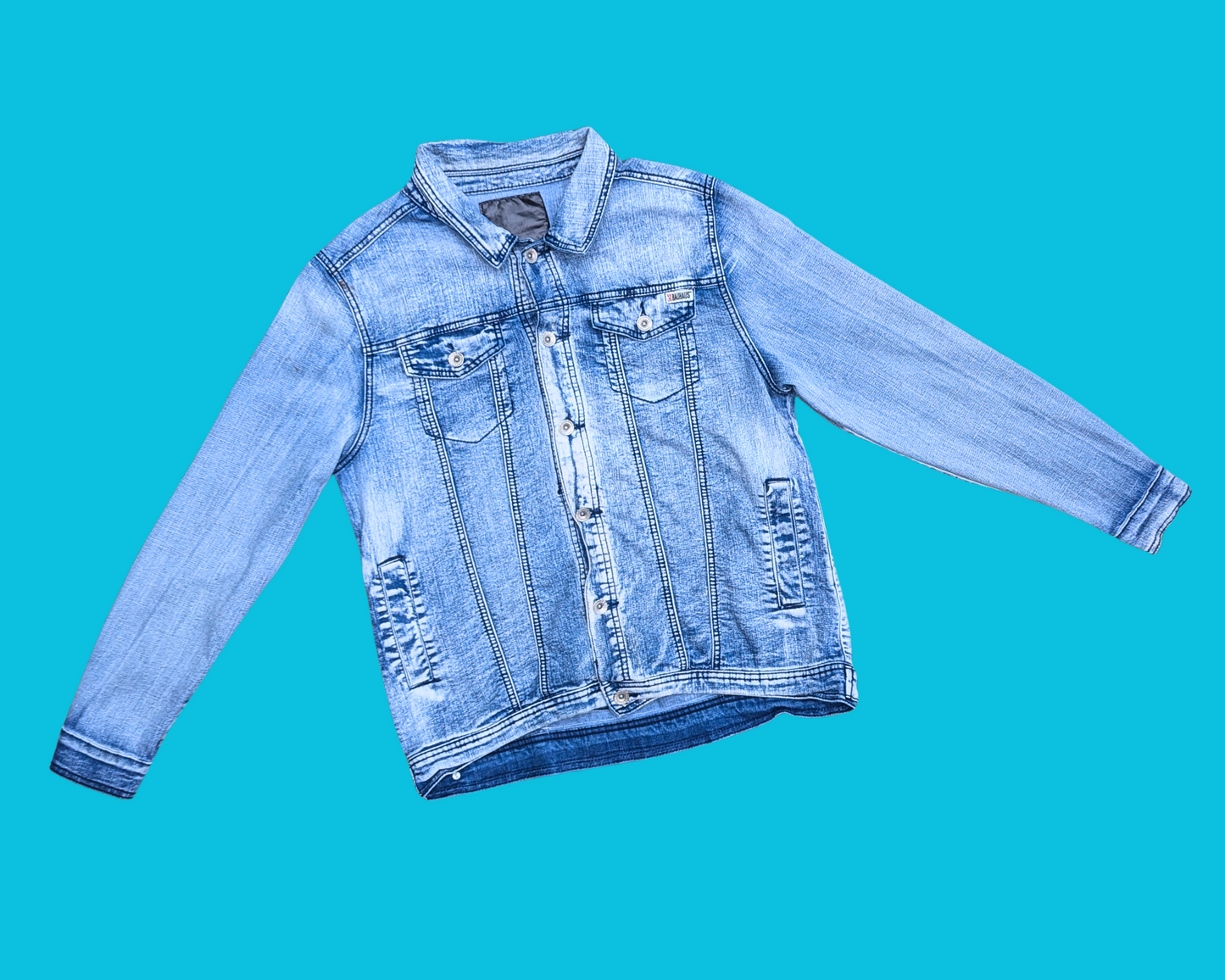 Handmade, Upcycled Krusty Burger, The Simpsons Denim Jacket Size L