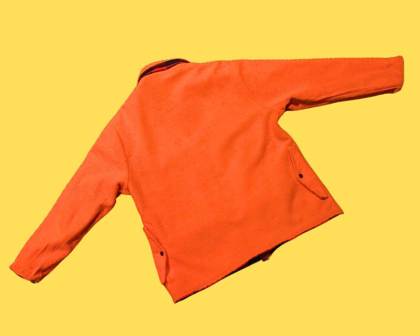 Vintage 1990's Reversible Red Plaid and Orange Lumberjack Jacket Size L