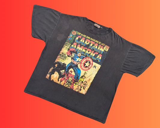 Y2K Marvel Captain America T-Shirt Size XL