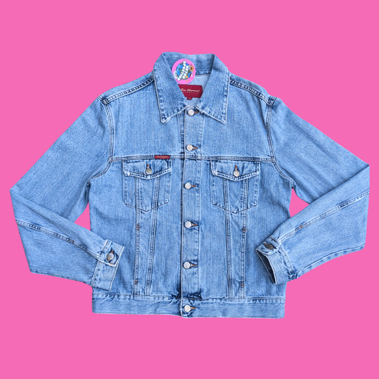 Guns 'N Roses Upcycled T-Shirt Denim Jacket Size L for Men