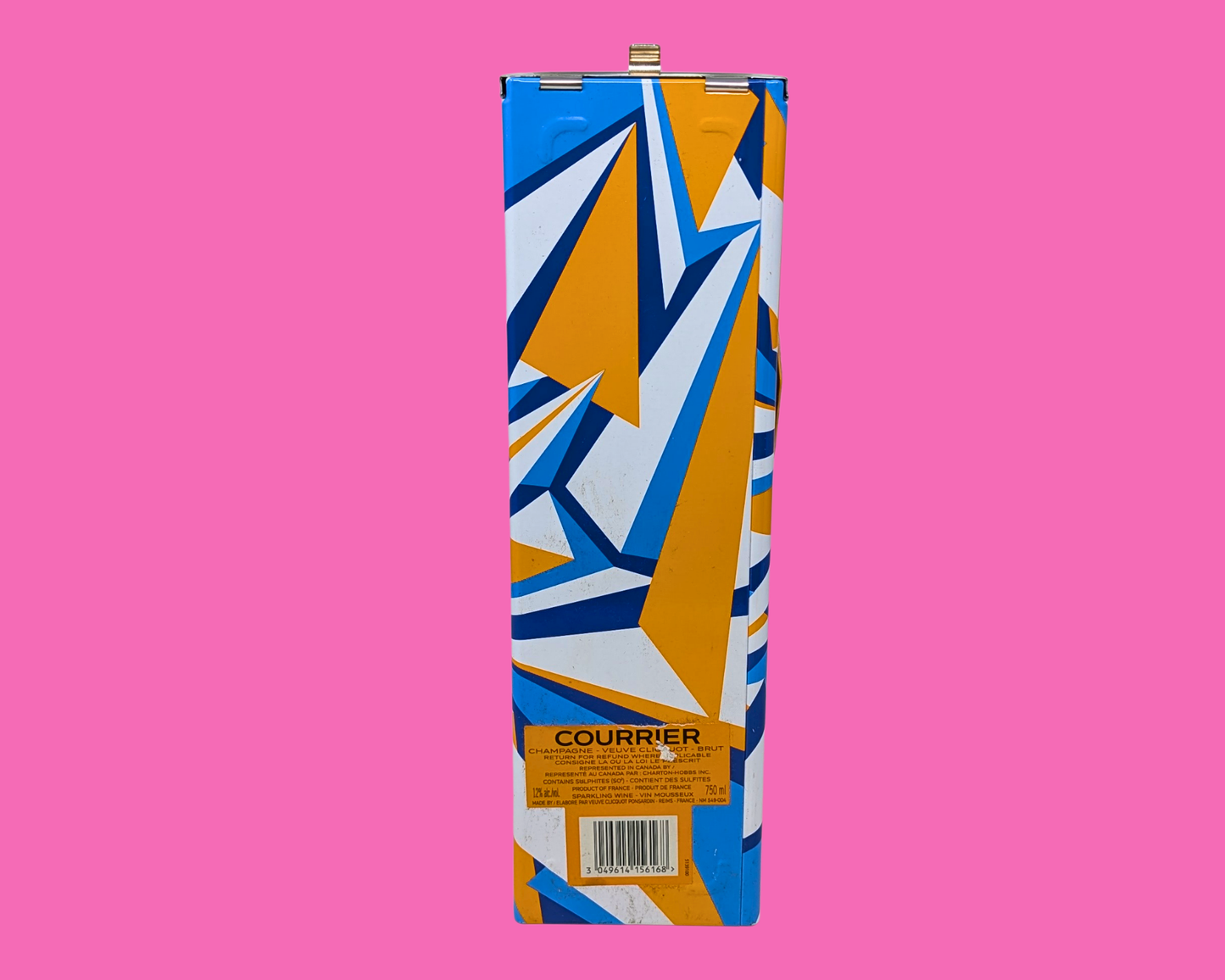 Collectible Veuve Clicquot Champagne Mailbox Shaped Metal Box