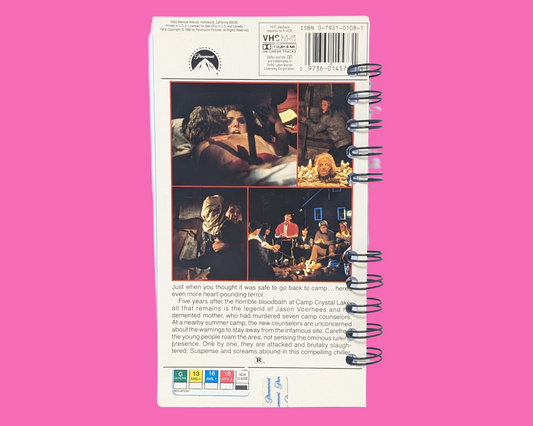 Friday The 13th Part 2 VHS Movie Notebook