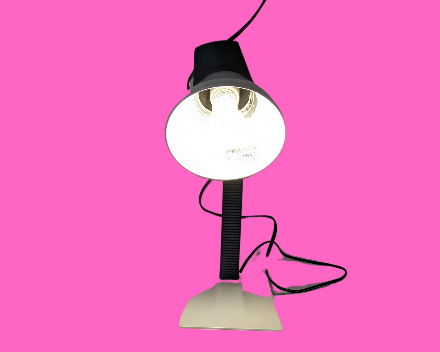 Lampe de bureau blanche vintage des années 1990