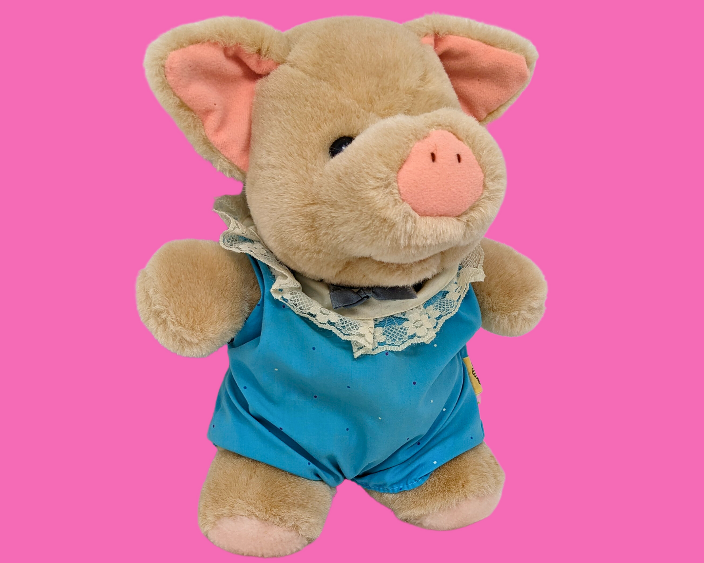 Vintage 1980's Adorable Little Pig Plushie