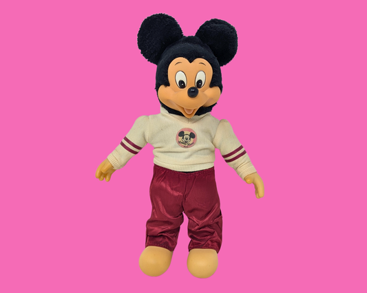 Poupée Mickey Mouse vintage des années 1980 de Walt Disney