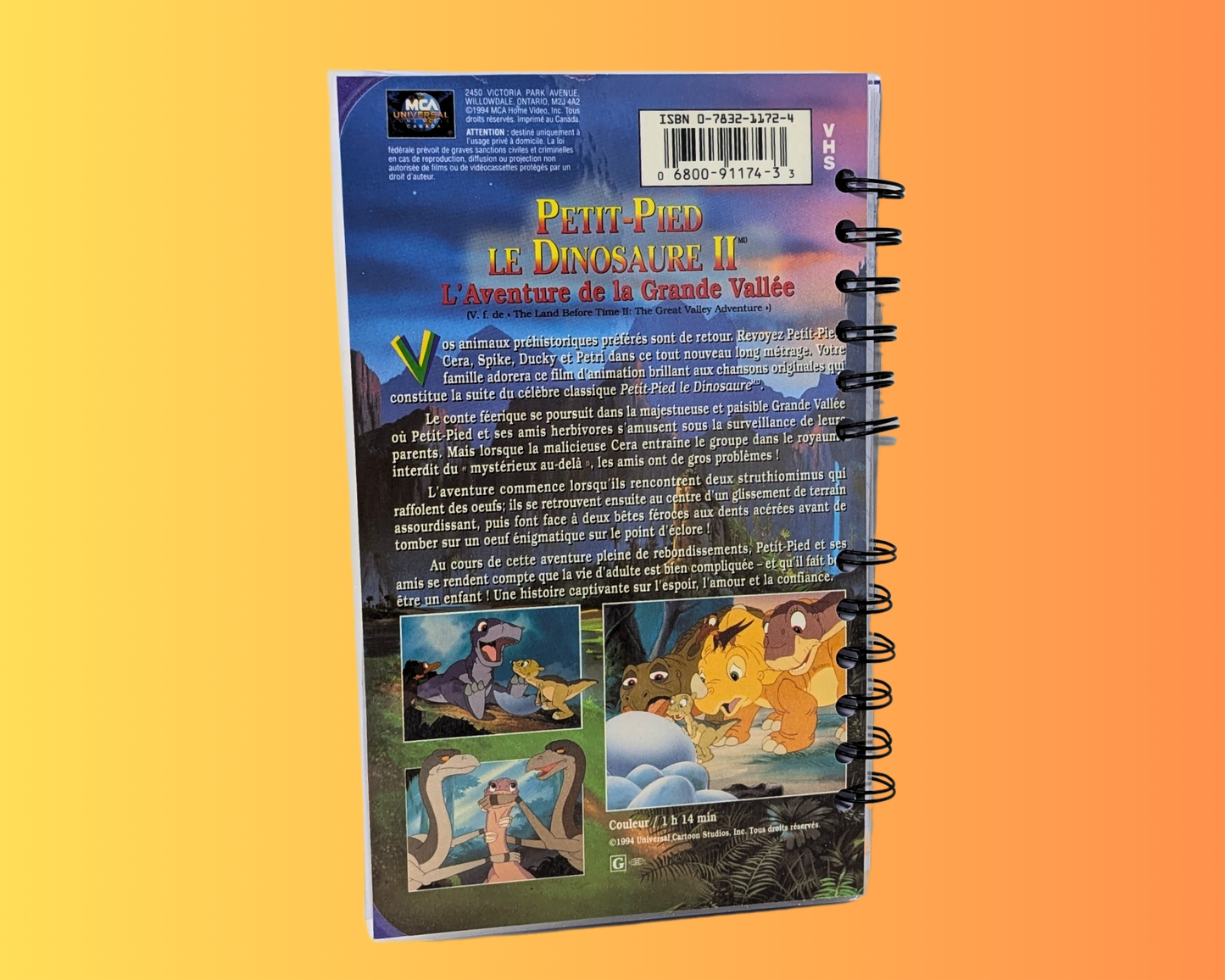 Land Before Time II VHS Movie Notebook