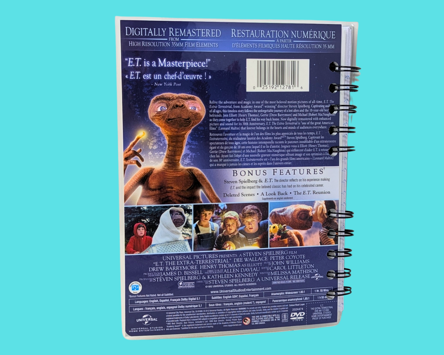 E.T The Extra Terrestrial DVD Movie Notebook
