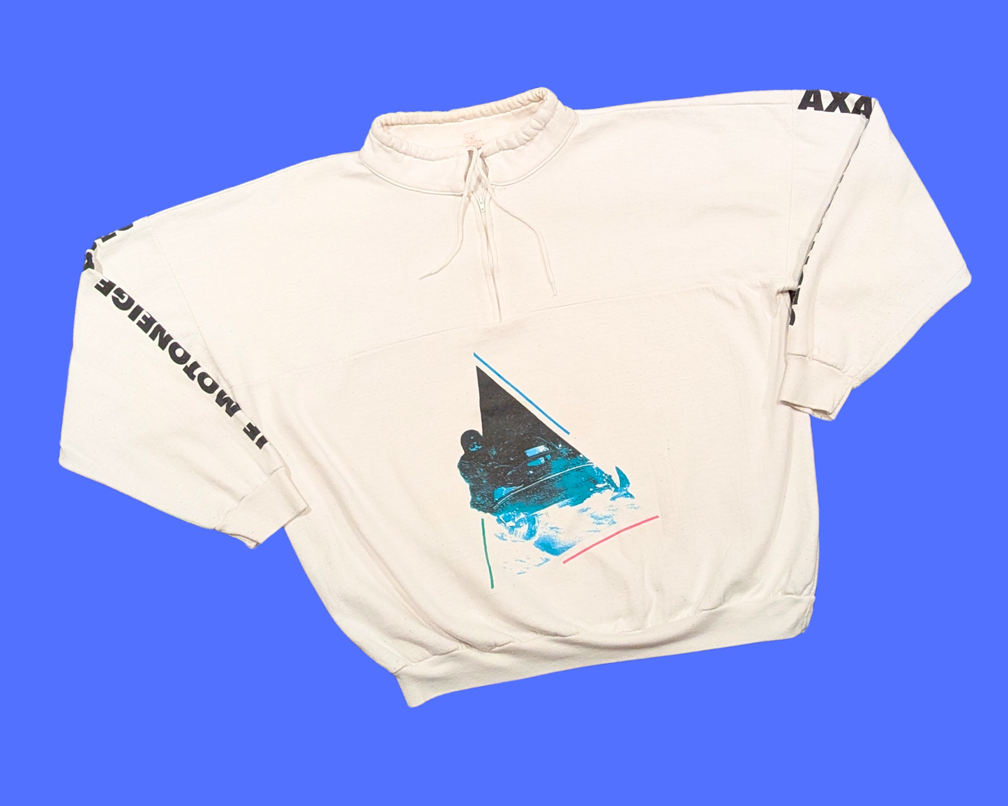 Vintage 1990's Creations Fabec Inc. ''Je Motoneige Avec Axa Assurances Crewneck Size XL