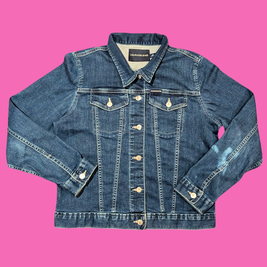 T-shirt Lilo & Stitch upcyclé et veste en jean taille L pour femme