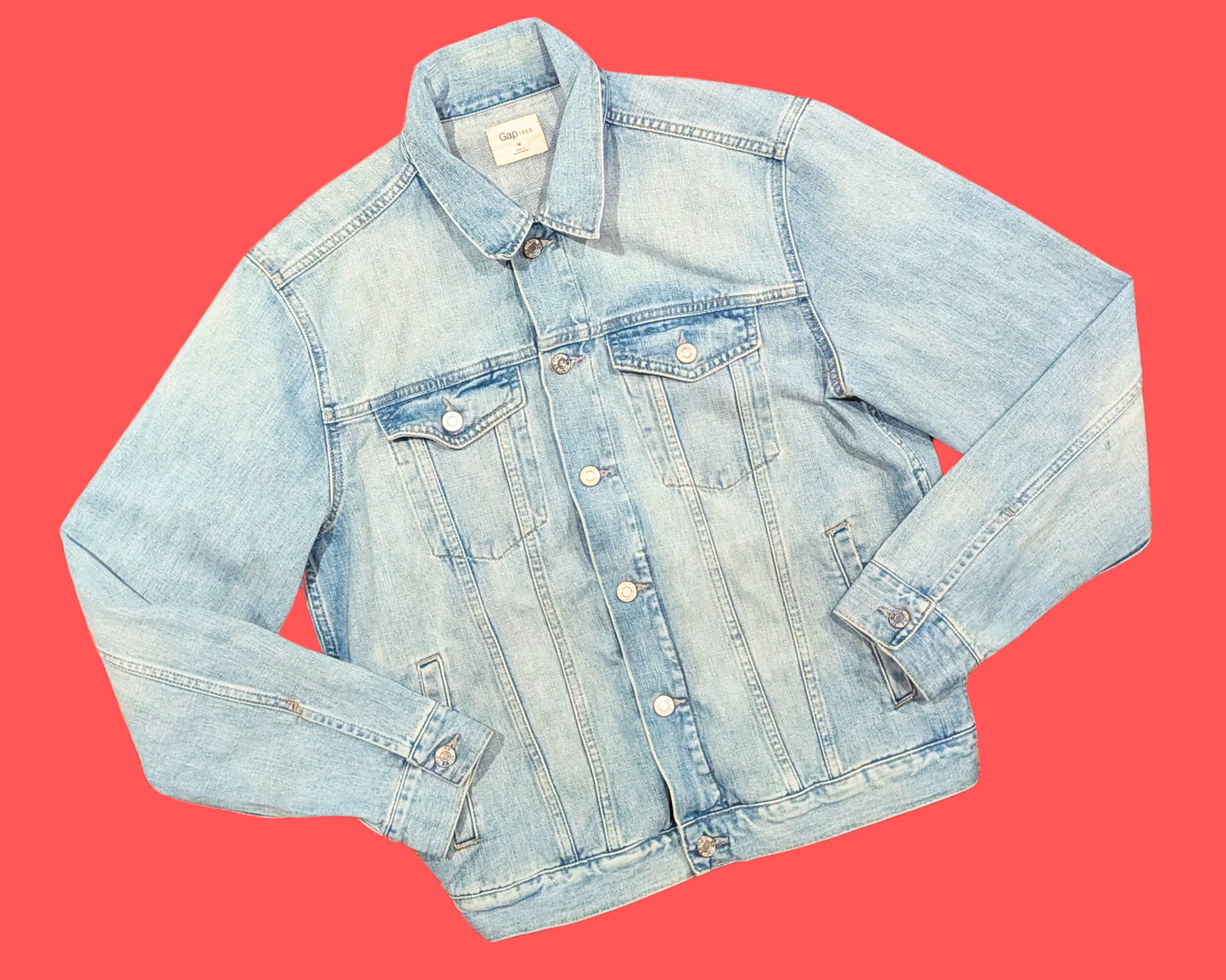 Handmade, Upcycled Denim Jacket with a Wizard of Oz T-Shirt Size M for Women