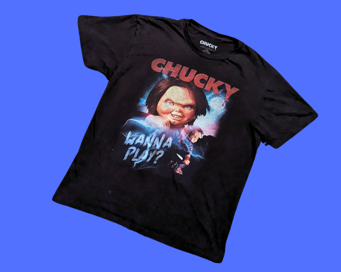 Y2K Chucky, Wanna Play T-Shirt Size M