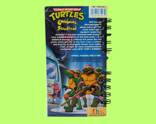 Teenage Mutant Ninja Turtles Cowabunga Shredhead VHS Movie Notebook