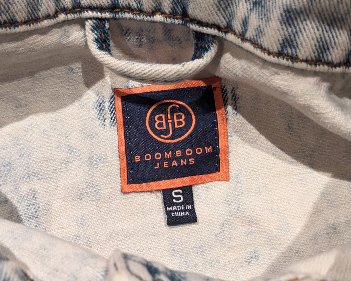 Y2K Boom Boom Jeans, Not Your Girl, Pop-Art Denim Jacket Size S