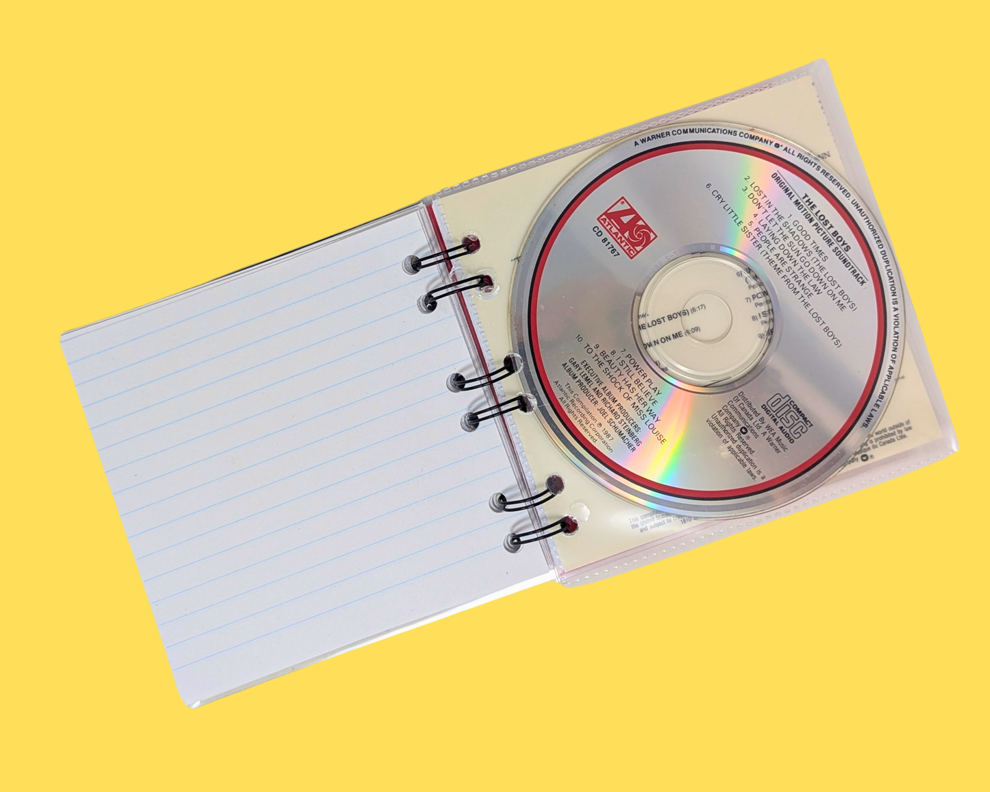 Carnet de notes CD de la bande originale de The Lost Boys