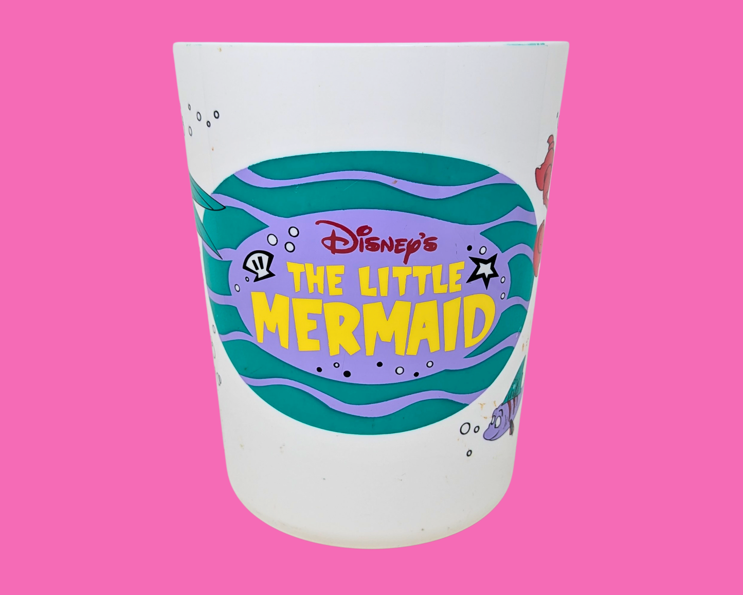 Vintage 1990's Disney's The Little Mermaid Trash Can