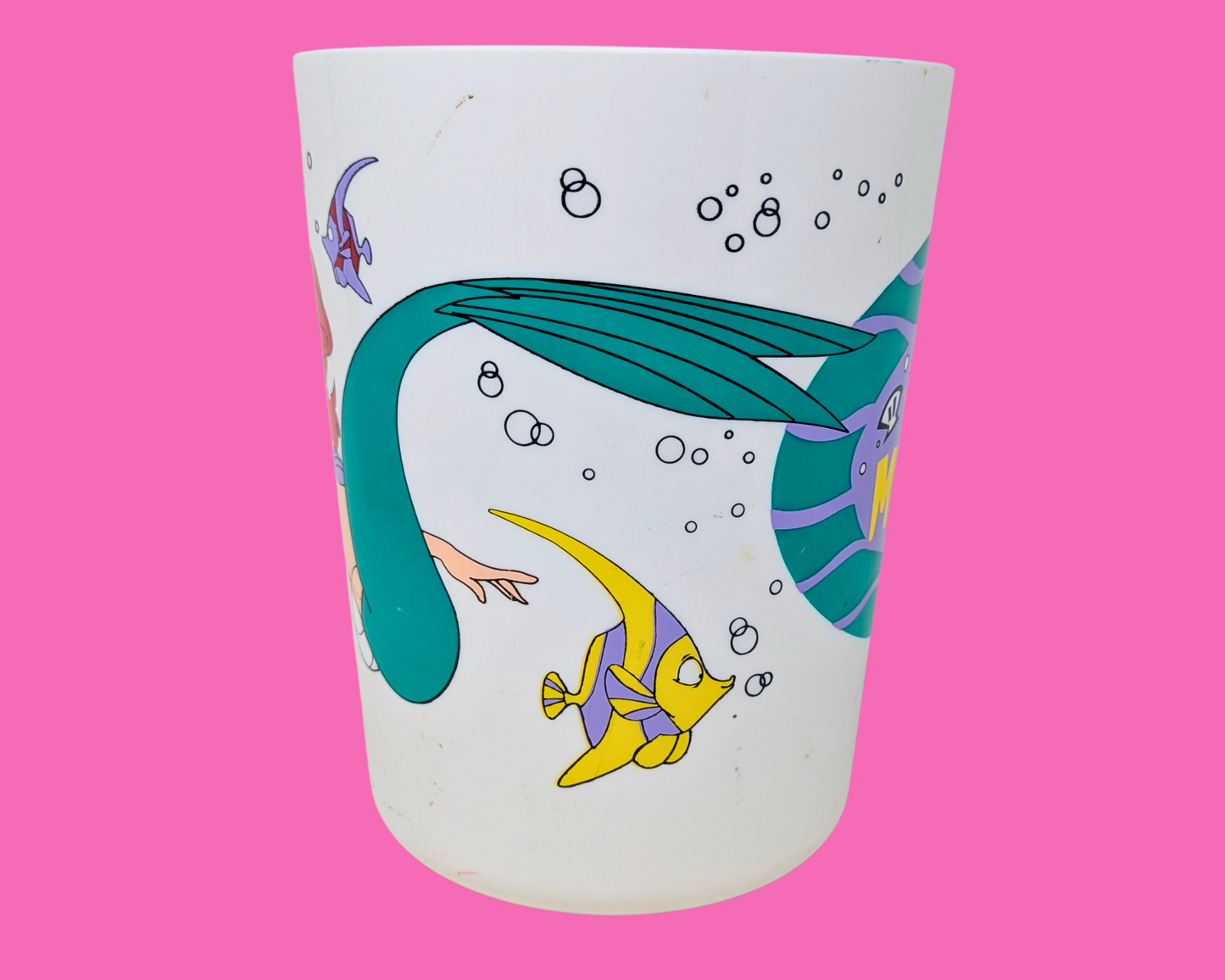 Vintage 1990's Disney's The Little Mermaid Trash Can