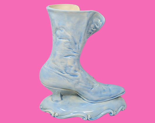 Vase vintage en forme de botte des années 1980