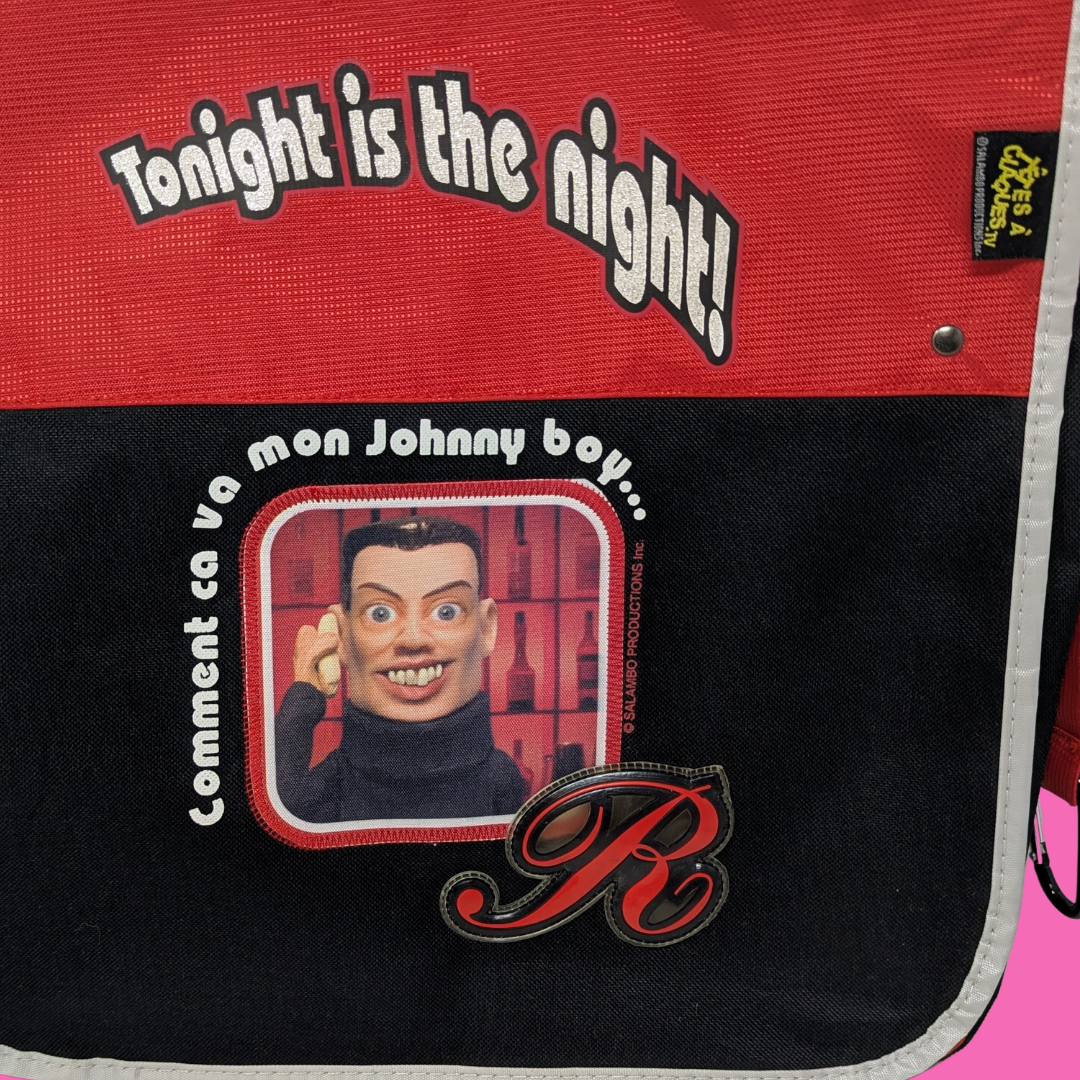 Y2K Les Têtes à Claques ''Tonight is the Night'' Johnny Boy Messenger Bag