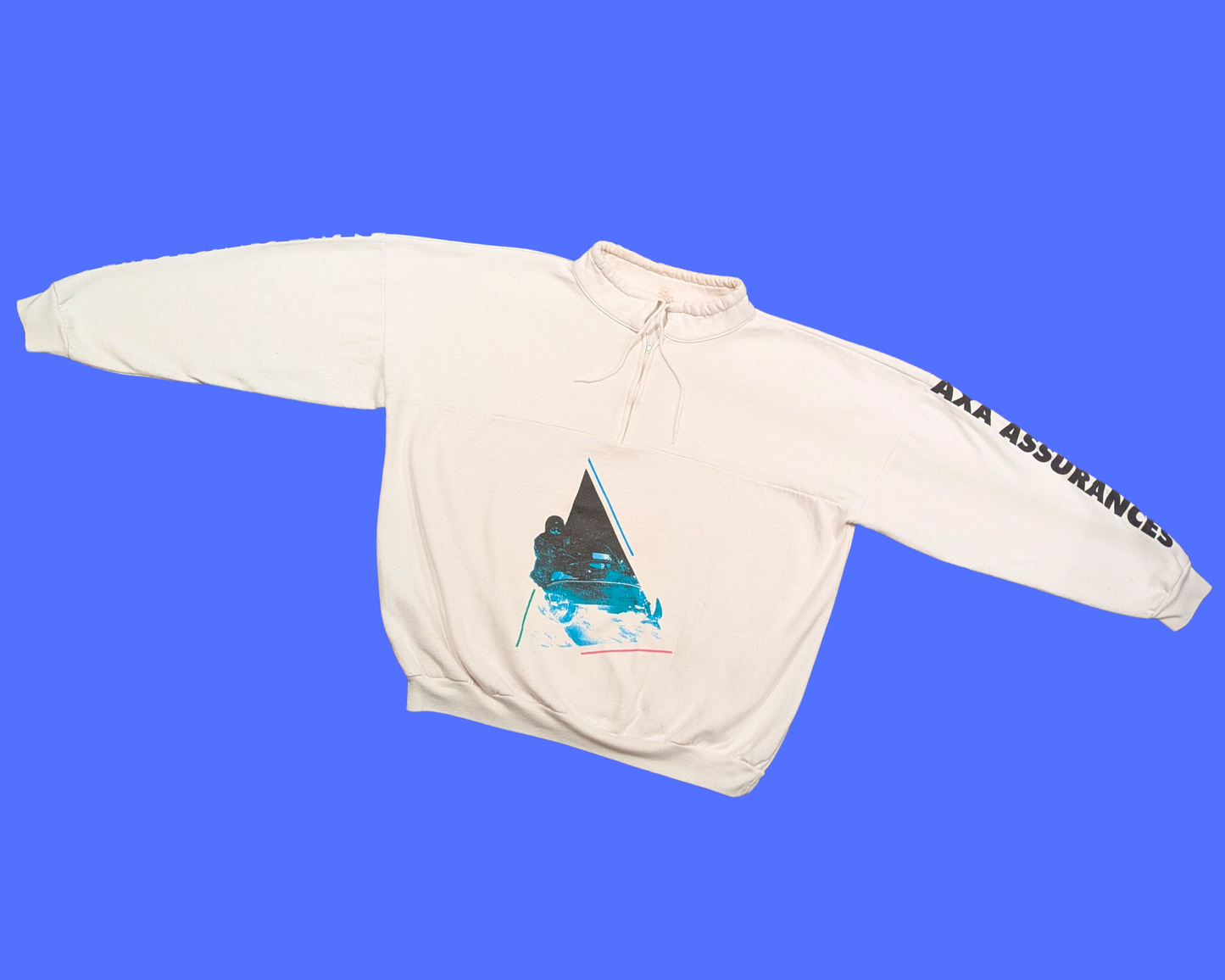 Vintage 1990's Creations Fabec Inc. ''Je Motoneige Avec Axa Assurances Crewneck Size XL