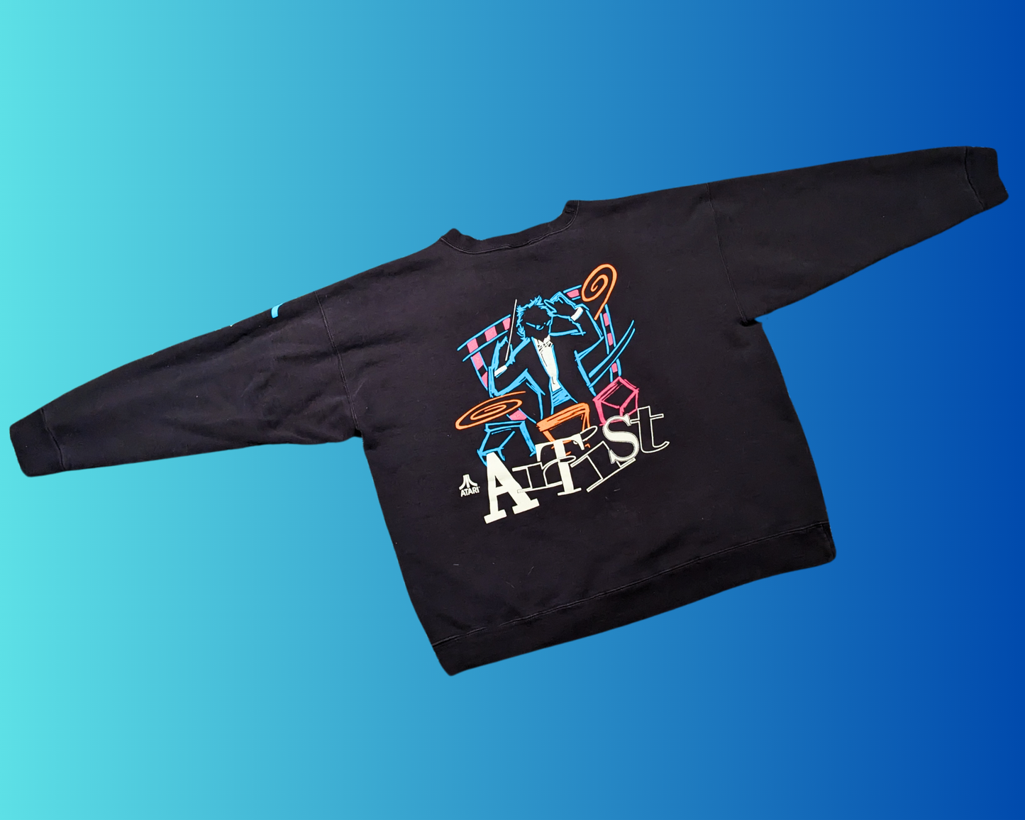 Vintage 1980's Atari Music Crewneck Made in the USA Size XL