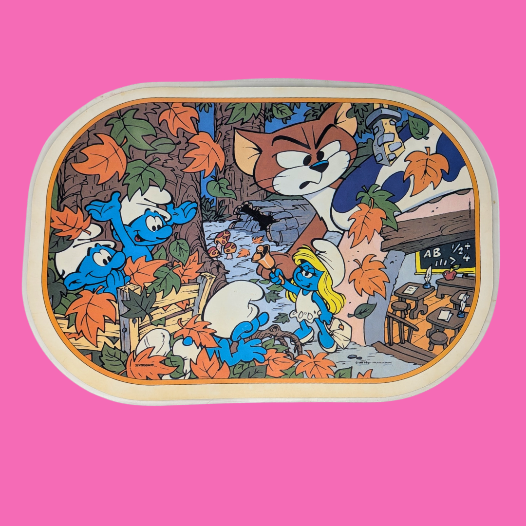 Vintage 1980's Smurfs Placemats by Texaco