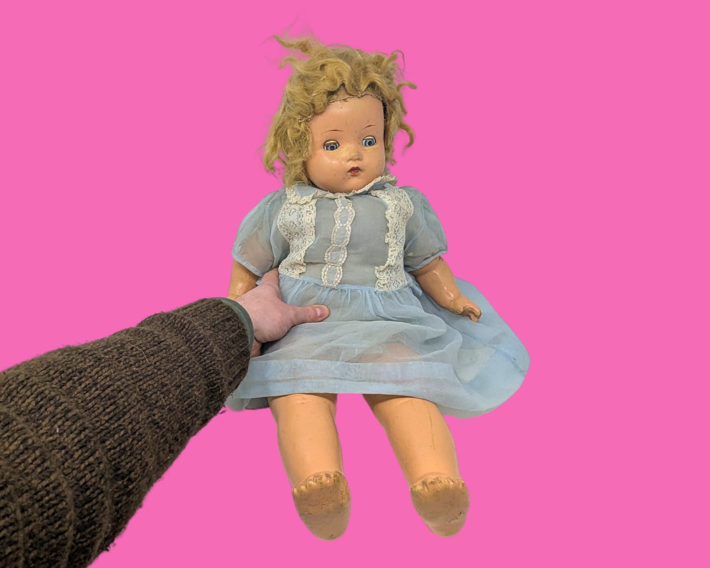 Vintage 1930's Creepy Doll