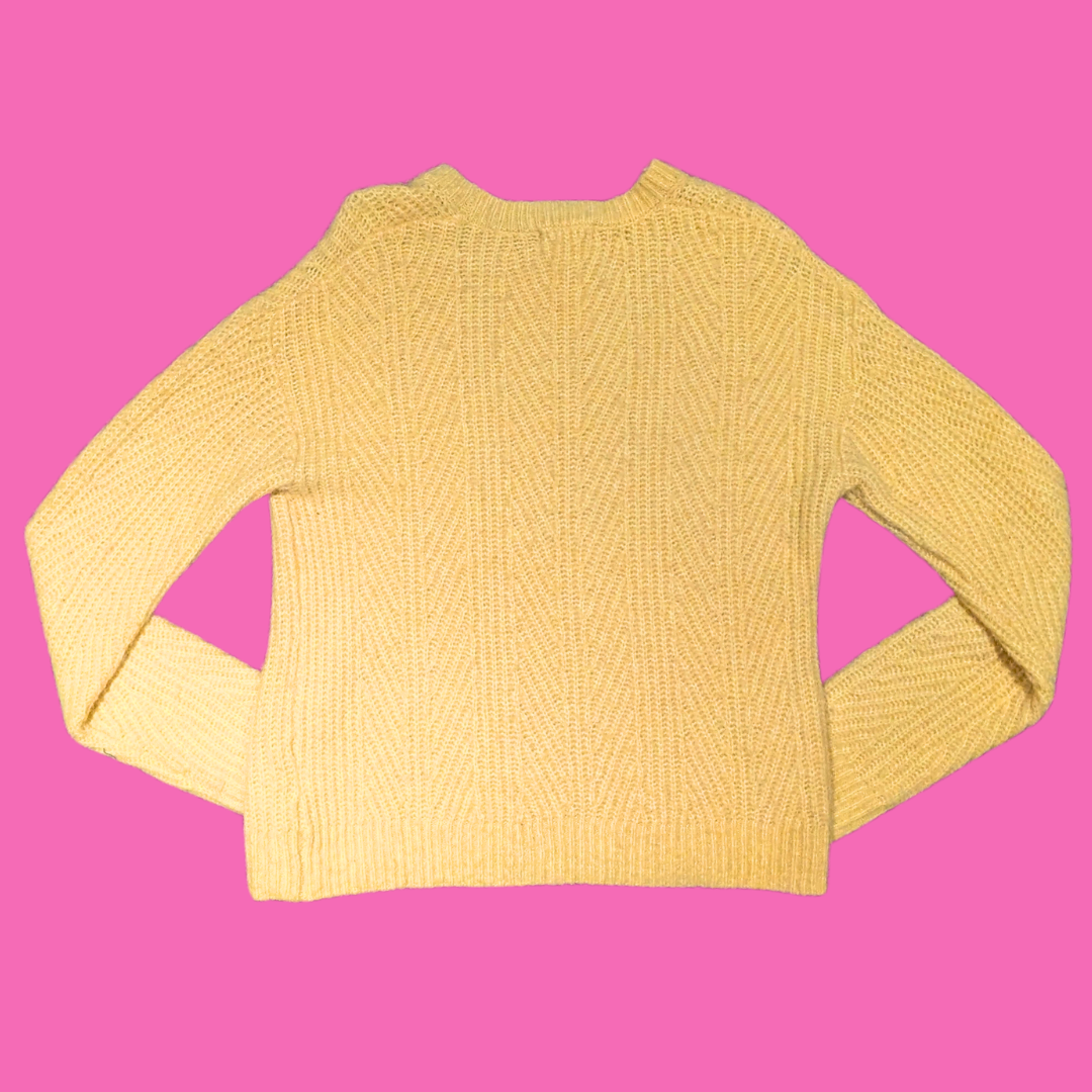 Yellow Synthetics Sweater Size XXS