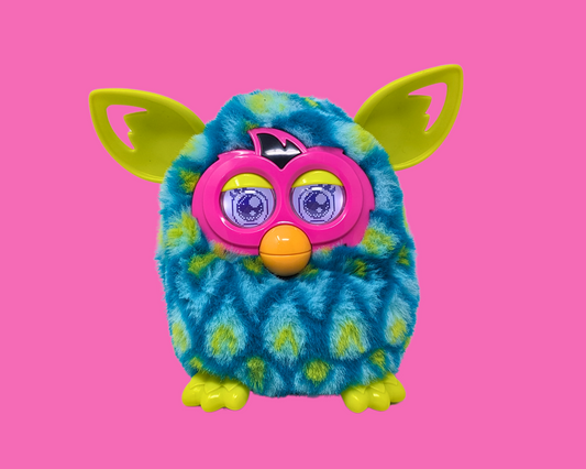 Y2K Blue and Green Furby Toy Functional, Speaks English
