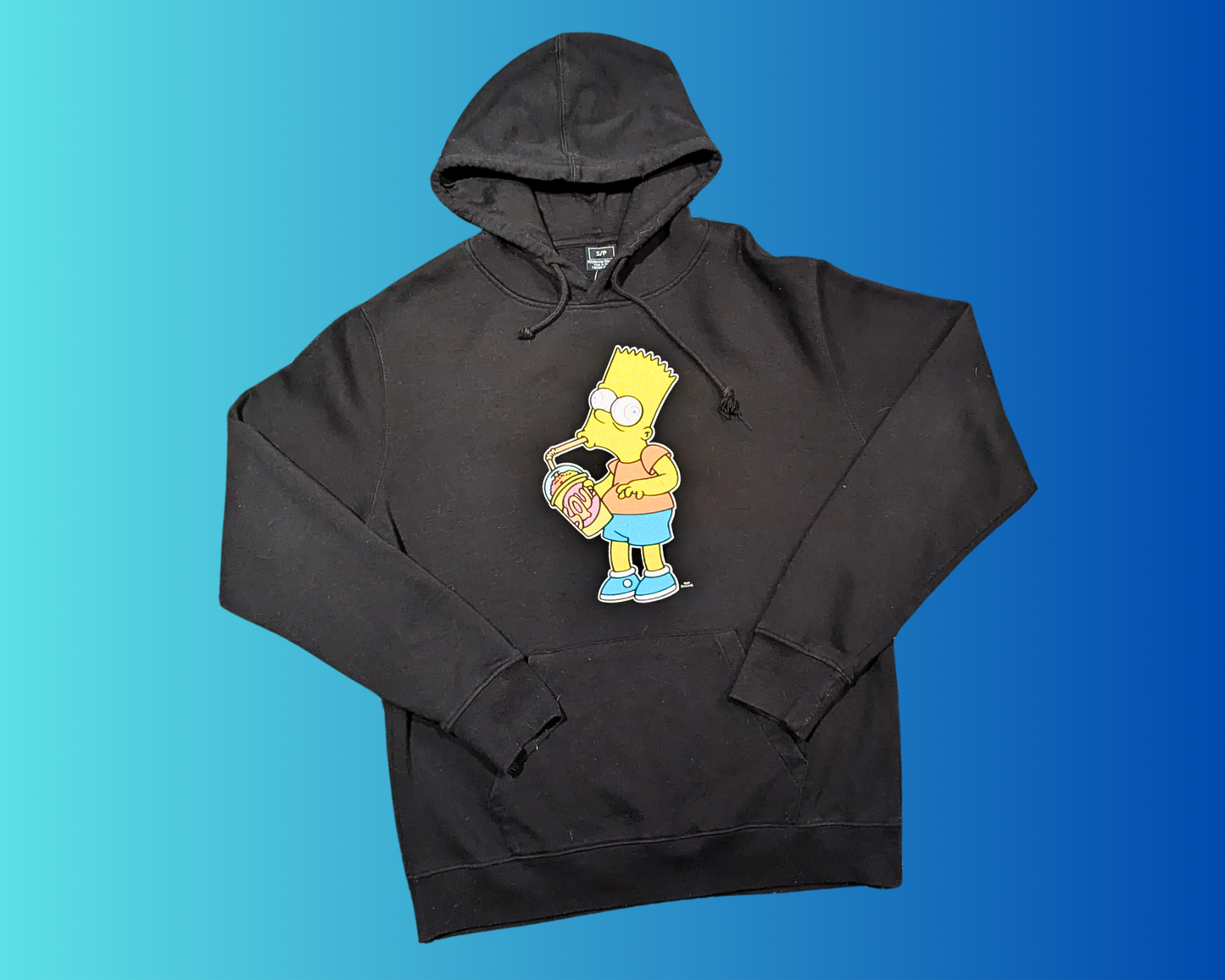 Y2K Official Simpsons, Bart Simpson Hoodie Size S