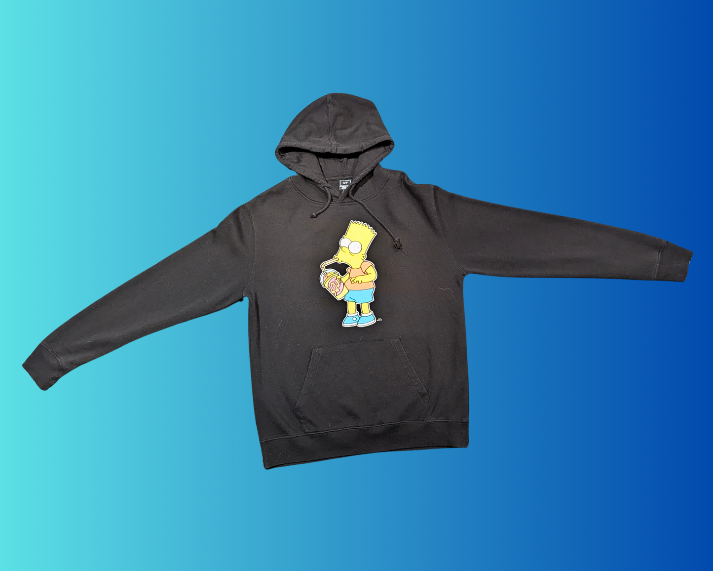 Y2K Official Simpsons, Bart Simpson Hoodie Size S