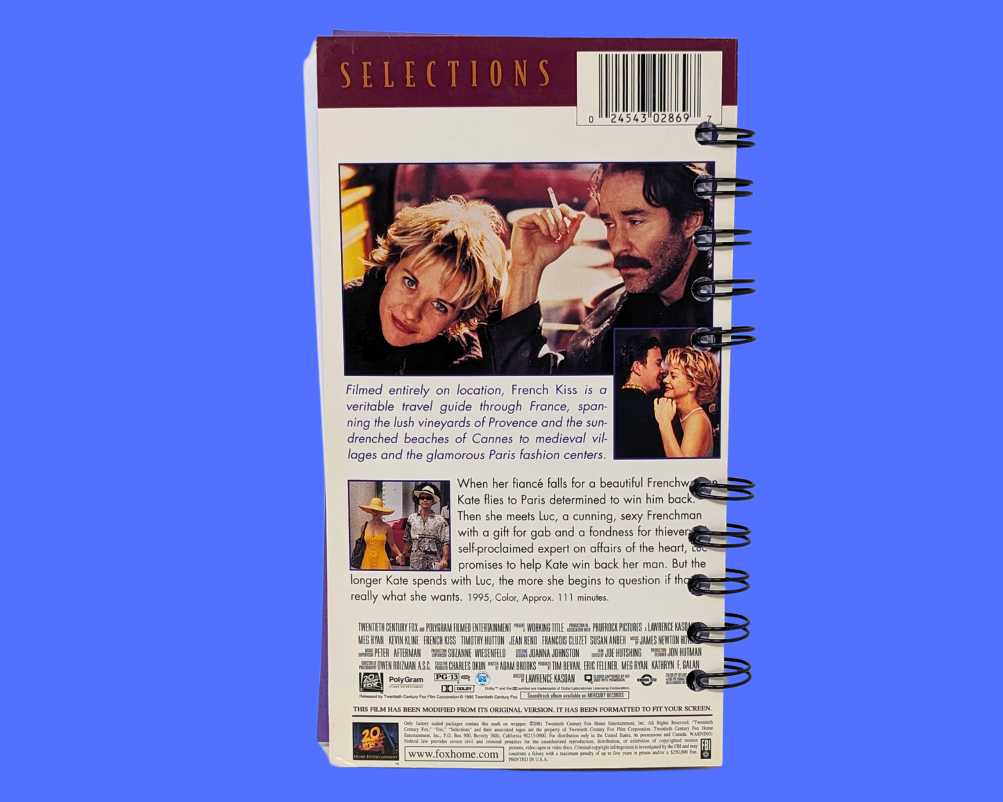 French Kiss VHS Movie Notebook
