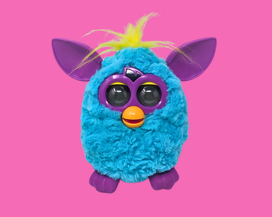 Y2K Blue and Purple Furby Toy Functional, Speaks French