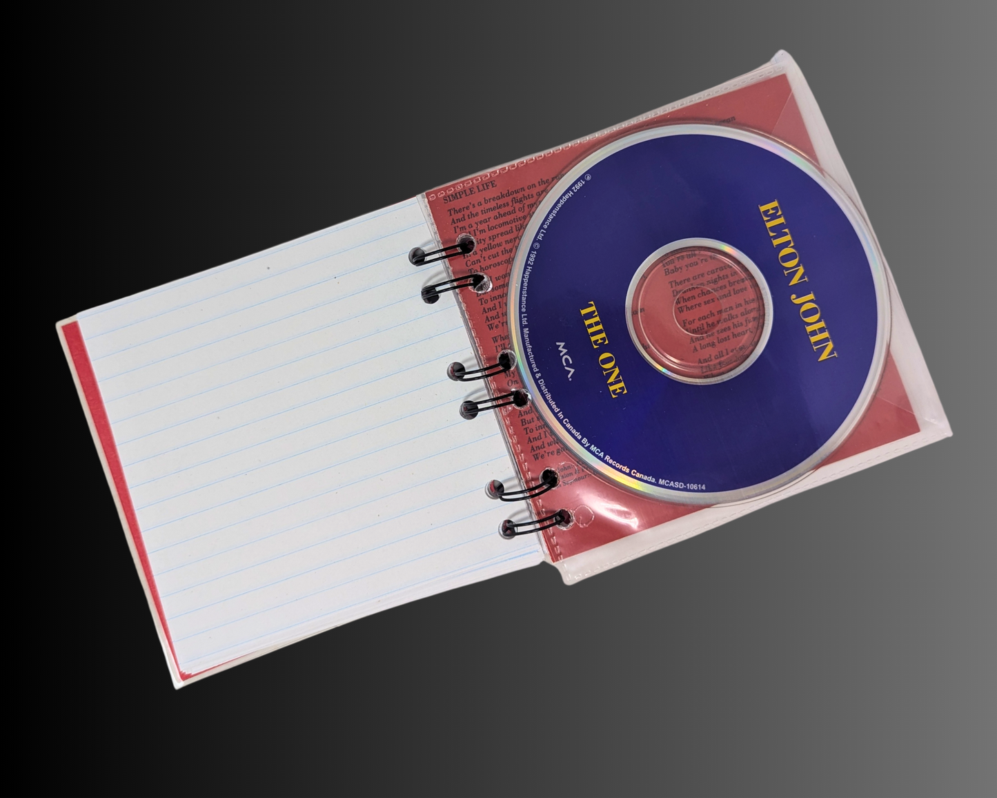 Carnet de notes CD Elton John, The One