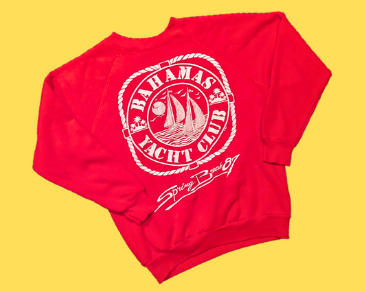 Vintage 1980's Bahamas Yacht Club Spring Break '87 Size L
