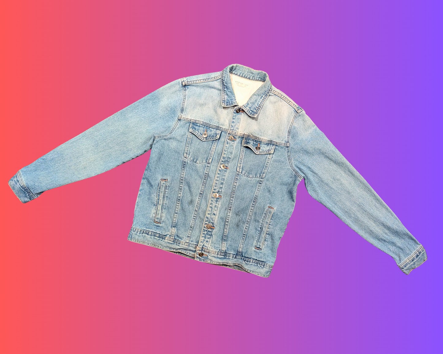 Handmade, Upcycled Rambo, Sylvester Stallone Denim Jacket Size L